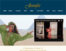 Tablet Screenshot of bellydancebyjennifer.com